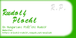 rudolf plochl business card